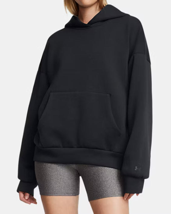 Women's Heavyweight Fleece Black Oversized Hoodie