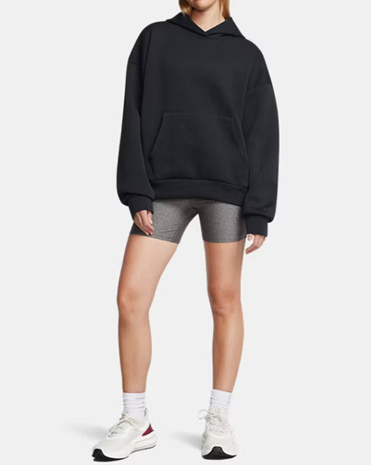 Women's Heavyweight Fleece Black Oversized Hoodie