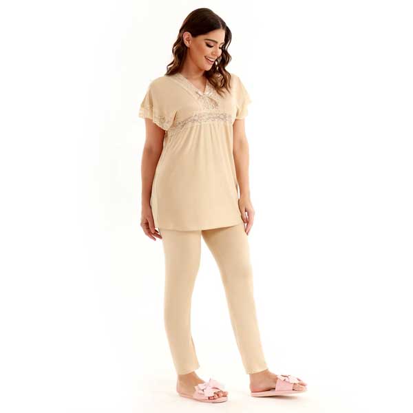 Women Two Piece Pajama Set Skin