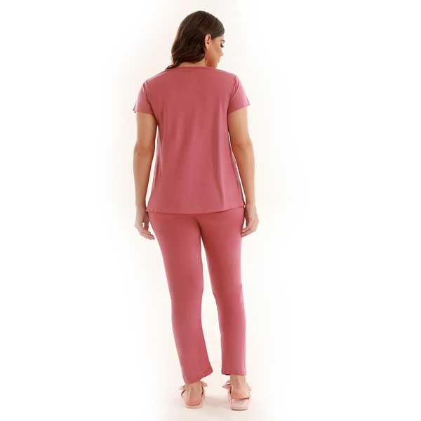 Women Two Piece Pajama Set Blush